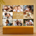 Custom Picture Frame with Photo, Personalized Photo Frame with Night Light, Customized Picture Frames, Personalized Valentines Day Gifts for Women Men Her Him Mom Dad Baby Kid Family Pet