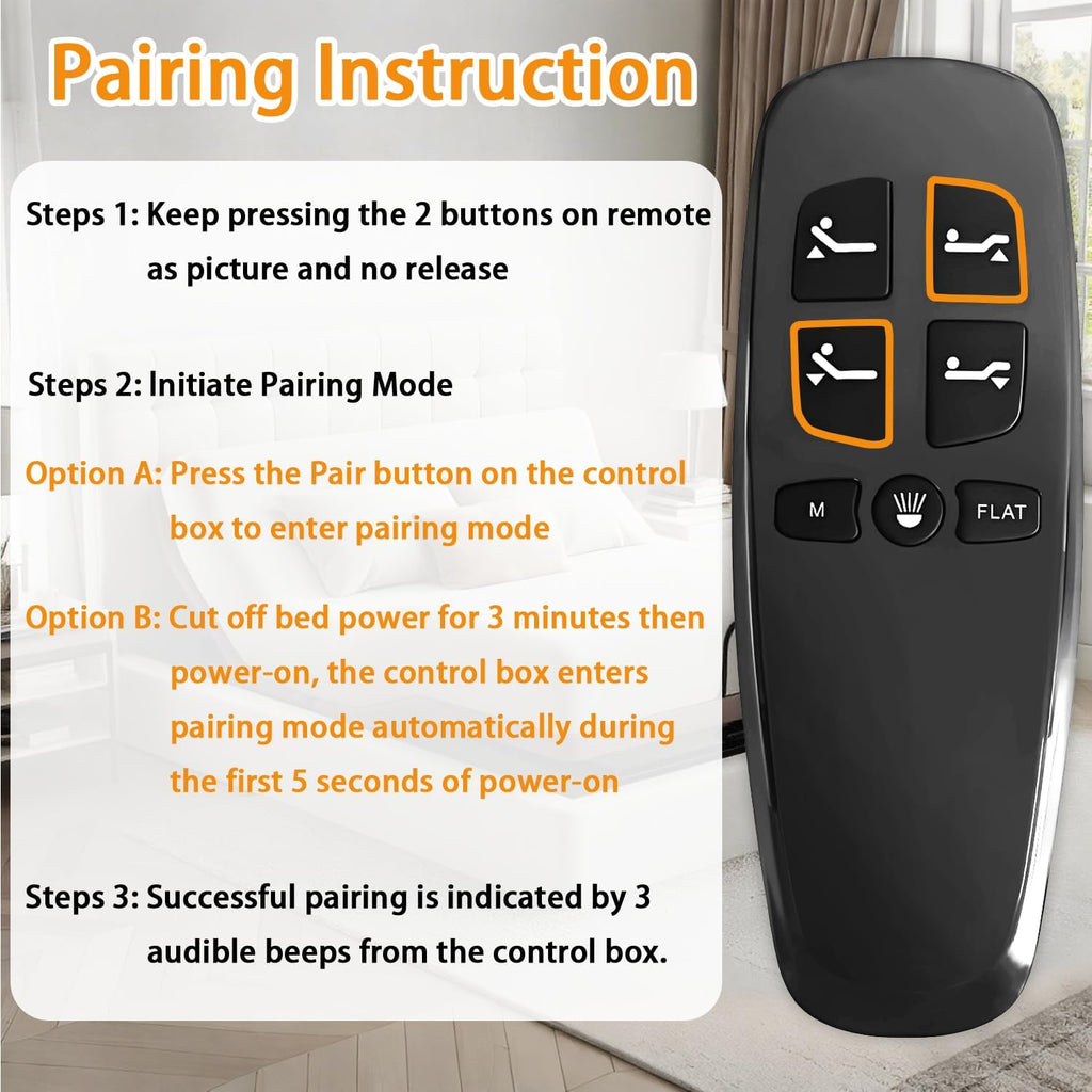 Adjustable Bed Remote for Richmat HJH13D Adjustable Bed Replacement Parts