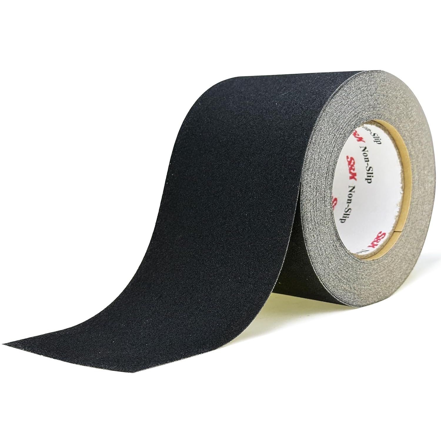 S&X Premium Outdoor Anti-Slip Tape - 4" x 60' Black Non-Slip Traction for Stairs, Ramps, Walkways, Boats, Weatherproof, High Traction, Long-Lasting Safety Solution