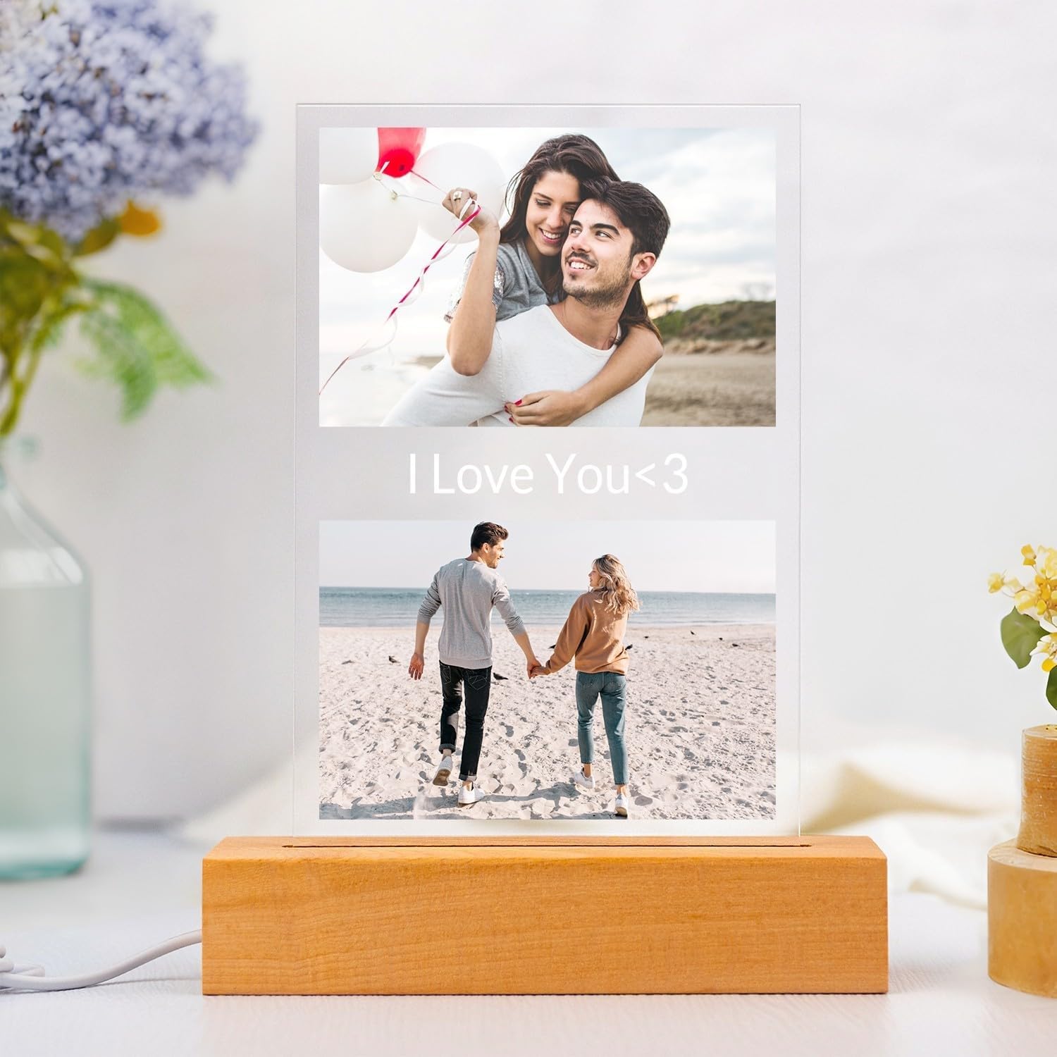 Custom Picture Frame, Customized Picture Frames,Personalized Photo Frames, Personalized Anniversary Valentines Day Gifts for Her Him Women Men Girlfriend Boyfriend Couple