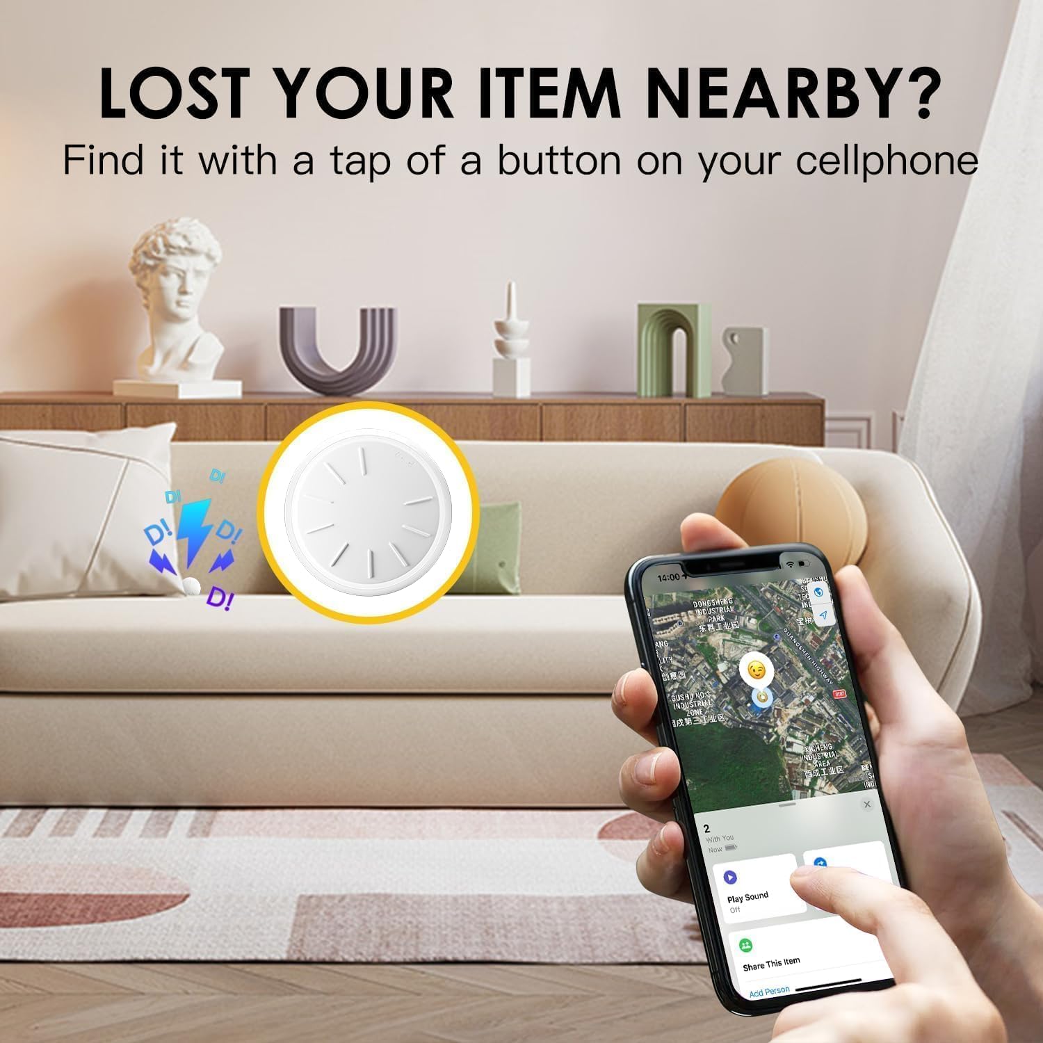 GPS Tracker for Vehicles, 1PCS Real Time GPS Tracker for Car Work with Find My (iOS Only),MINI Car Tracker Device Hidden,No Monthly Fee, Waterproof Car Tracker
