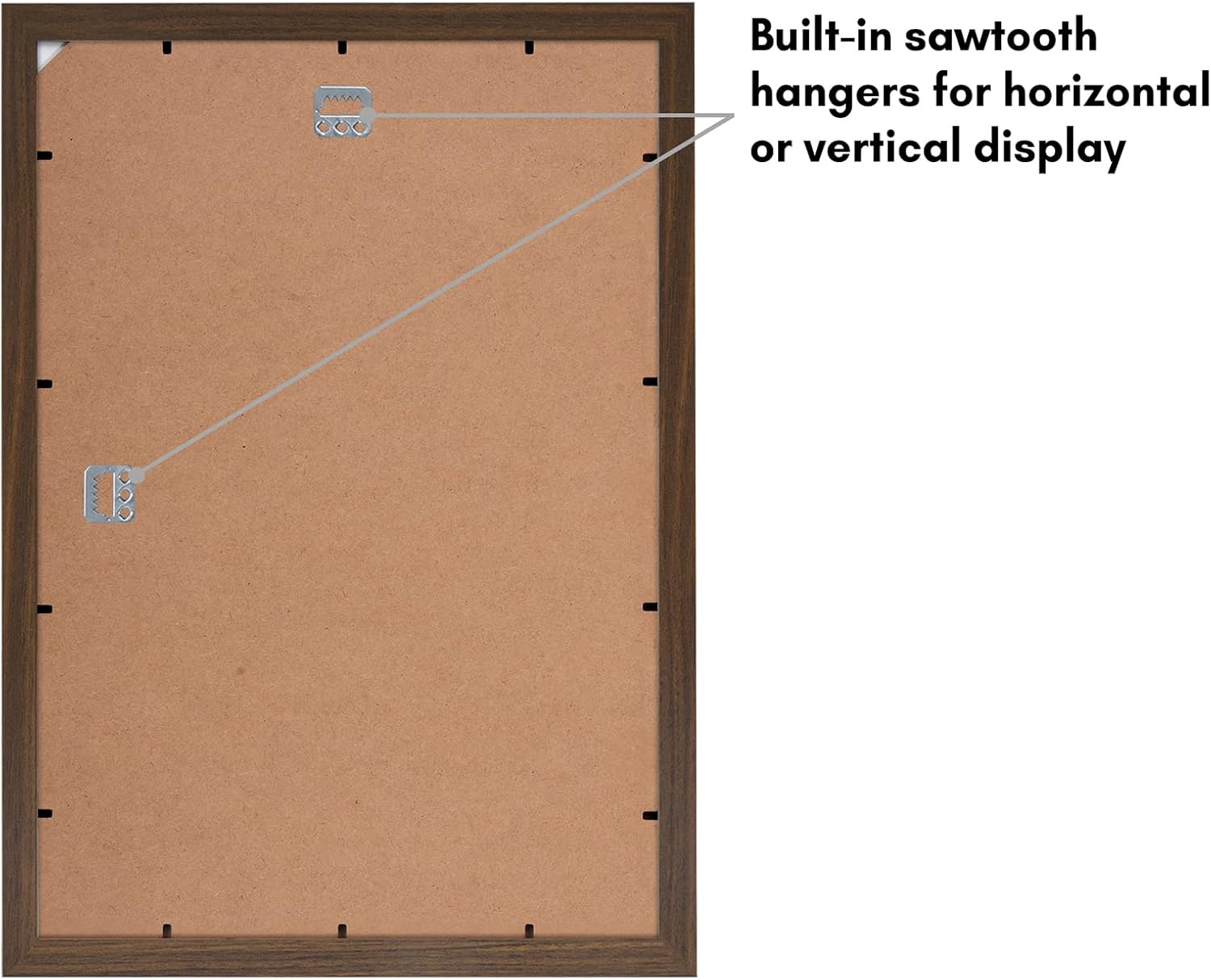 Americanflat 13x19 Picture Frame with Shatter-Resistant Glass - Signature Collection - Gallery-Style Frames Made of Engineered Wood - Photo Frame for Wall Display - Walnut
