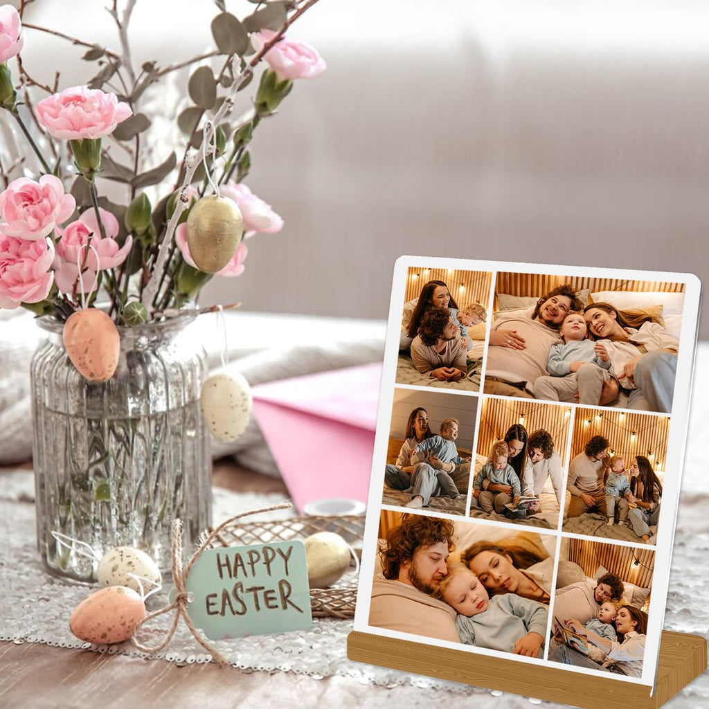 Custom Metal Photo Prints, Personalized Picture Frame with Your Photos, Customized Photo Gifts for Lovers, Couples, Family and Home Decor