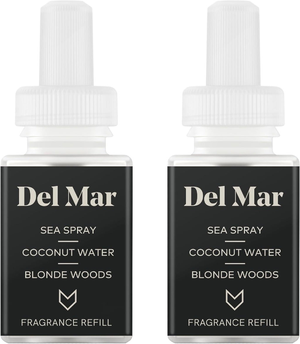 Pura & Guy Fox Home Scent Refill - Smart Home Air Diffuser - Up to 120-Hours of Luxury Fragrance per Refill - Spring & Summer Fragrance - 2 Pack, Del Mar