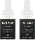Pura & Guy Fox Home Scent Refill - Smart Home Air Diffuser - Up to 120-Hours of Luxury Fragrance per Refill - Spring & Summer Fragrance - 2 Pack, Del Mar