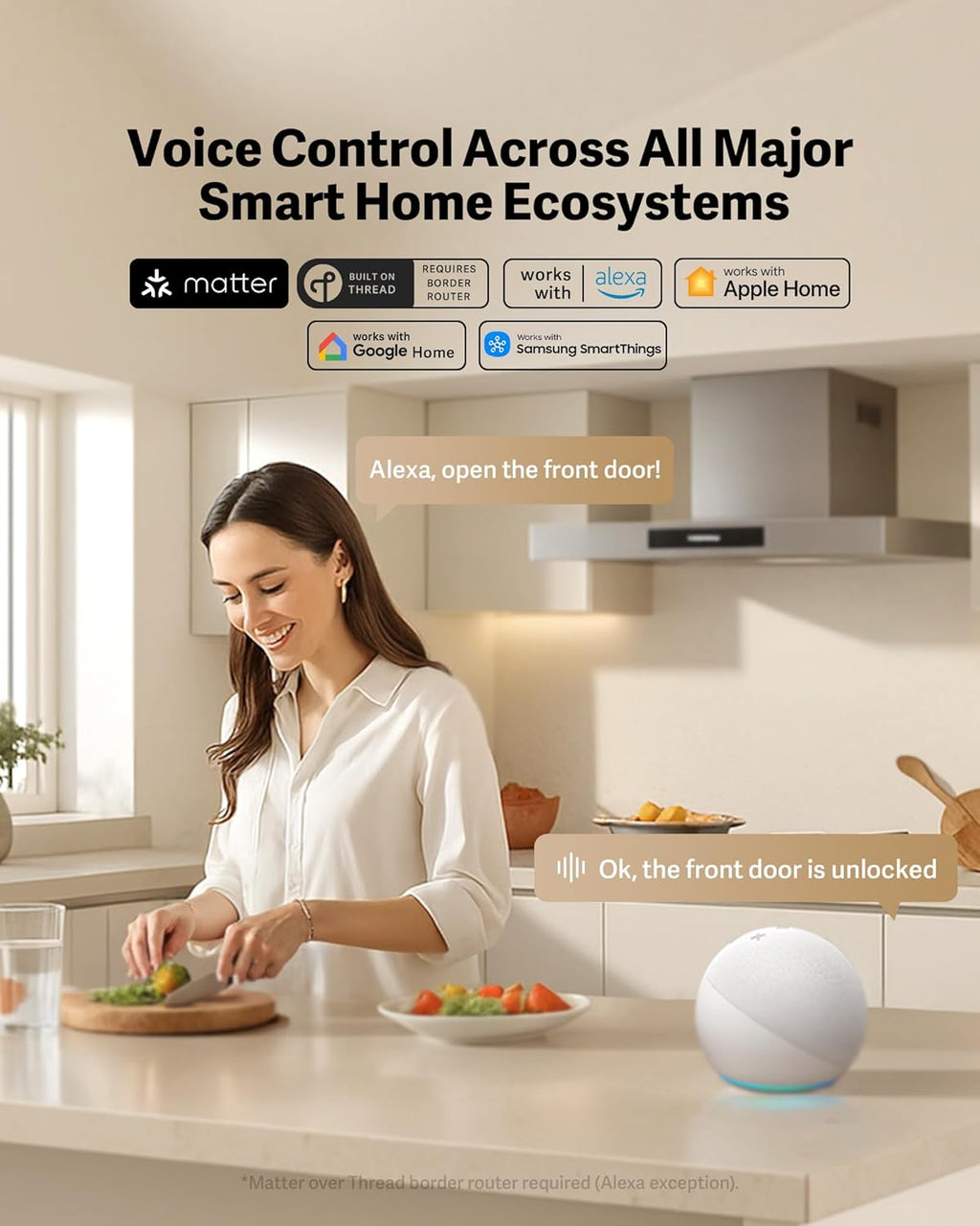 Lockin Veno Smart Deadbolt Lock with Palm Vein, Keyless Entry Smart Lock for Front Door with Doorbell, Fingerprint Lock with Built-in WiFi, App Remote Control, 7-Month Battery Life, IP65 Waterproof