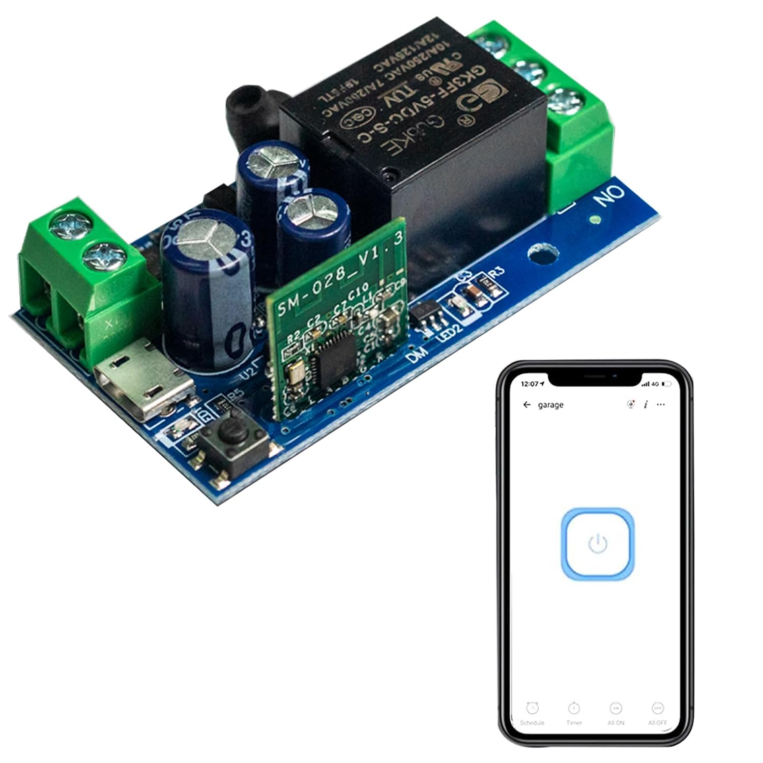 Ewelink WiFi Wireless Smart Relay Module USB 5v/12v/24v/48v Inching Selflock Remote ON Off Power Switch for Access Control,Turn on PC, Compatible with Alexa Google Home