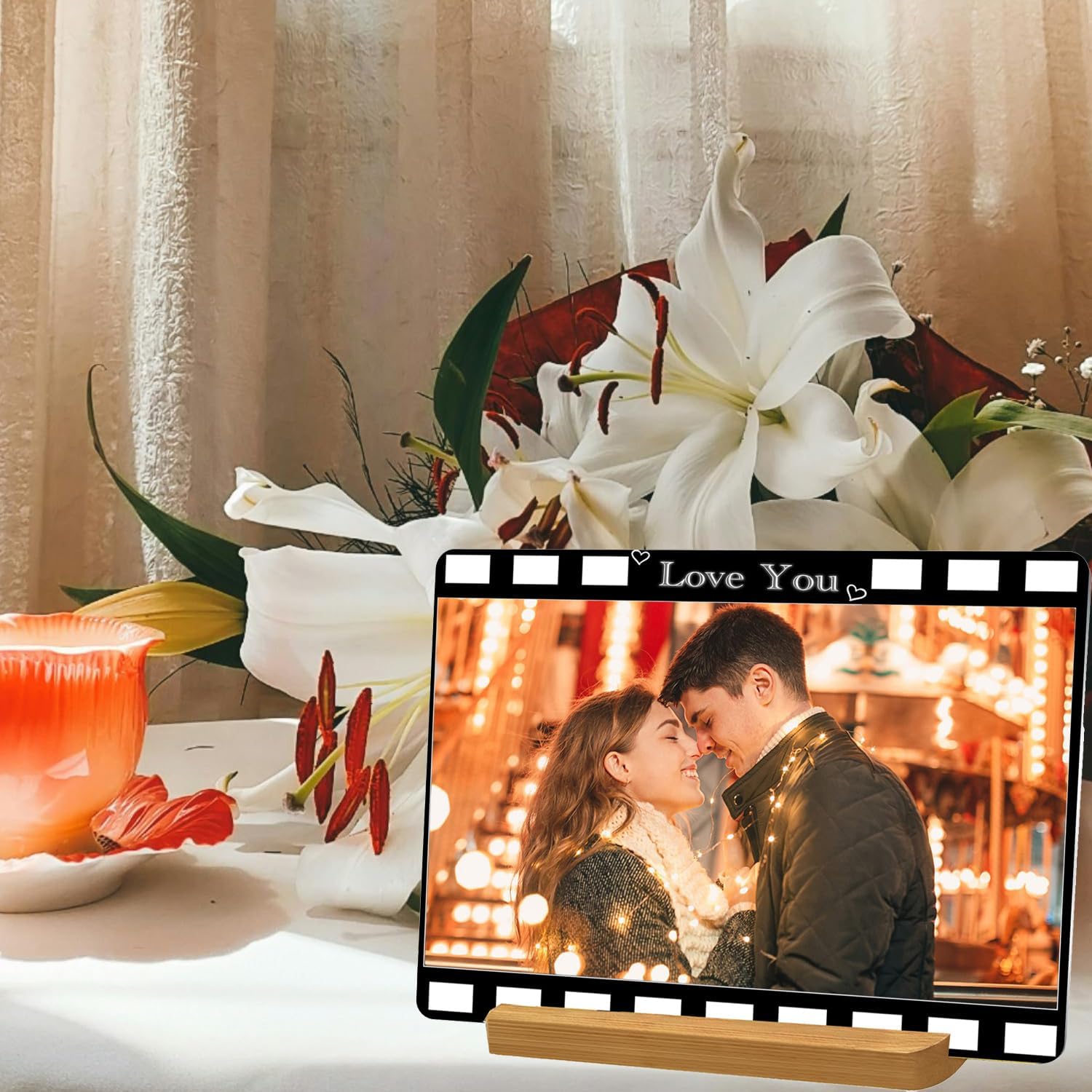 Custom Metal Photo Prints, Personalized Picture Frame with Your Photos, Customized Photo Gifts for Lovers, Couples, Family and Home Decor