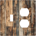 Wallplates Rustic Brown Wood Pattern Splice Plank 1 Toggle 1 Duplex Switch Plate Electrical Gfci Faceplate Decorative Light Switch Covers For Farmhouse Cabin Decor