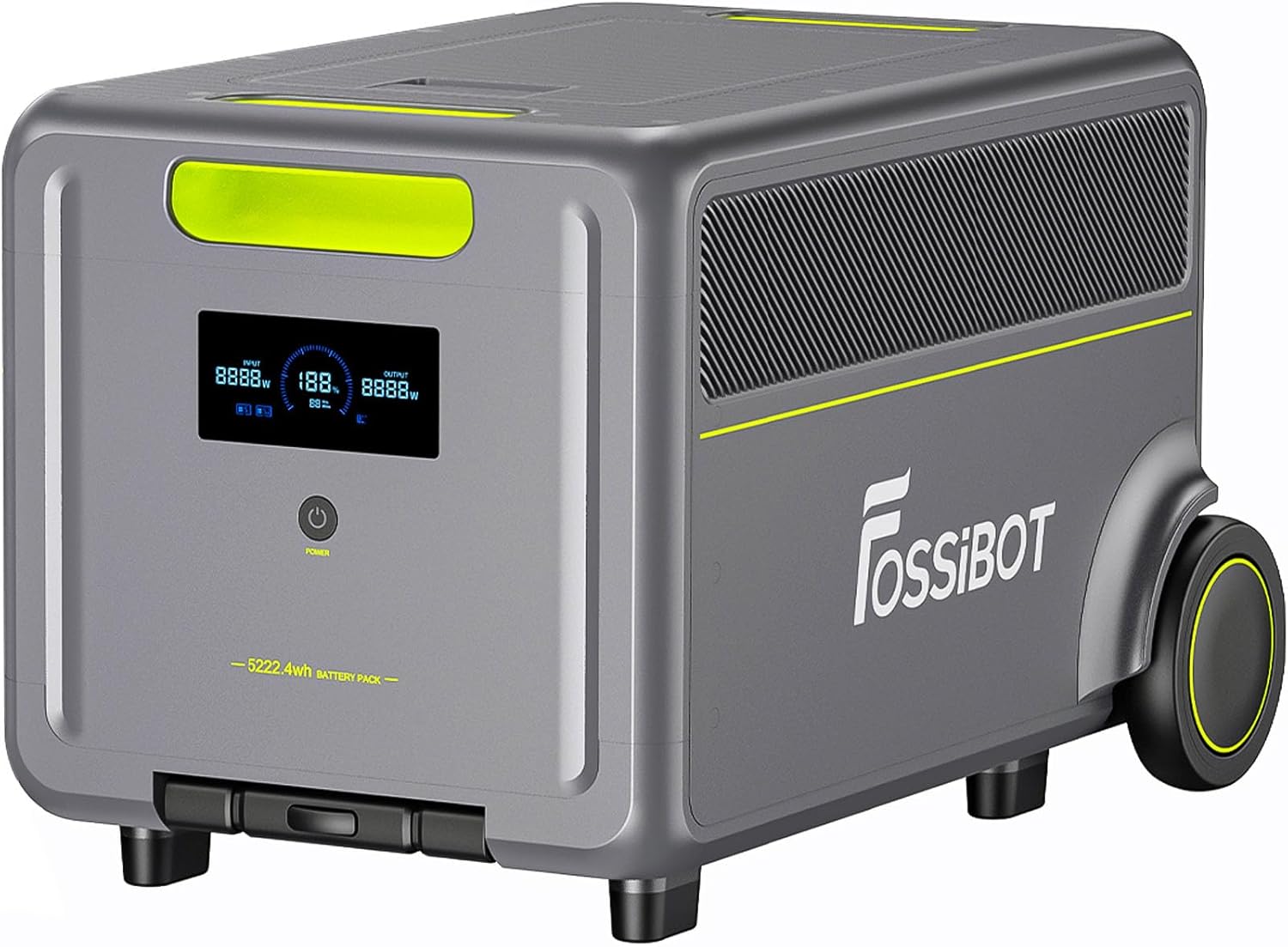 FOSSiBOT 5222Wh Extra Battery for F7200, Lifepo4 Battery Expandable to 15666Wh for Home Backup Use, Emergency, Camping, RV