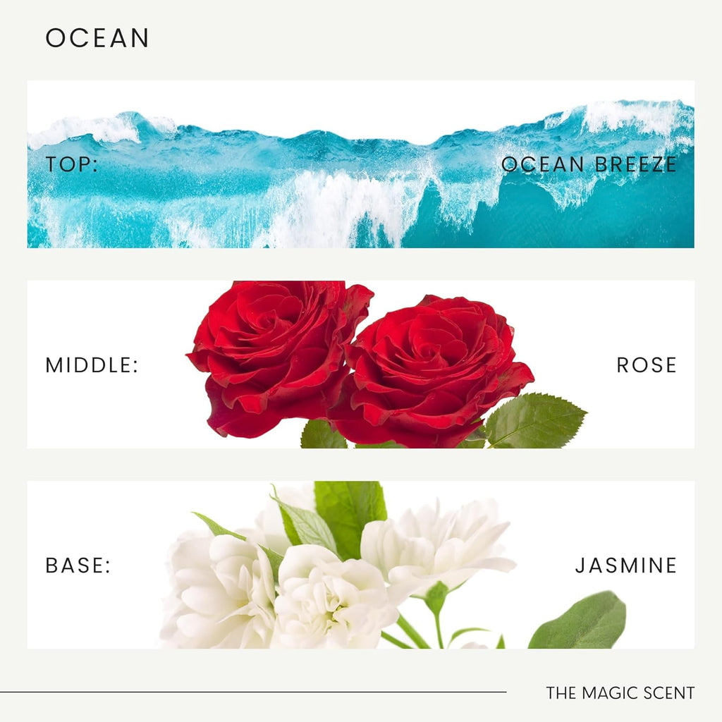 The Magic Scent Ocean Diffuser Oil - Hotel & Home Luxury Scents Inspired by Bali - Oil Scents for Home Designed for Use in All Diffusers - 4 fl oz, 120 mL