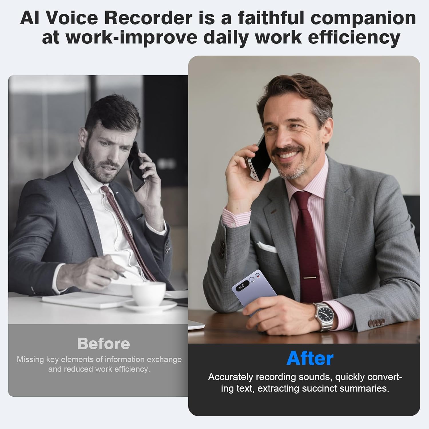 AI Voice Recorder, Note Voice Recorder Transcribe & Summarize with AI Technology, App Control Supports 152 Languages, Magnetic Case 64GB Memory Audio Recorder for Lectures, Meetings, Interviews, Calls