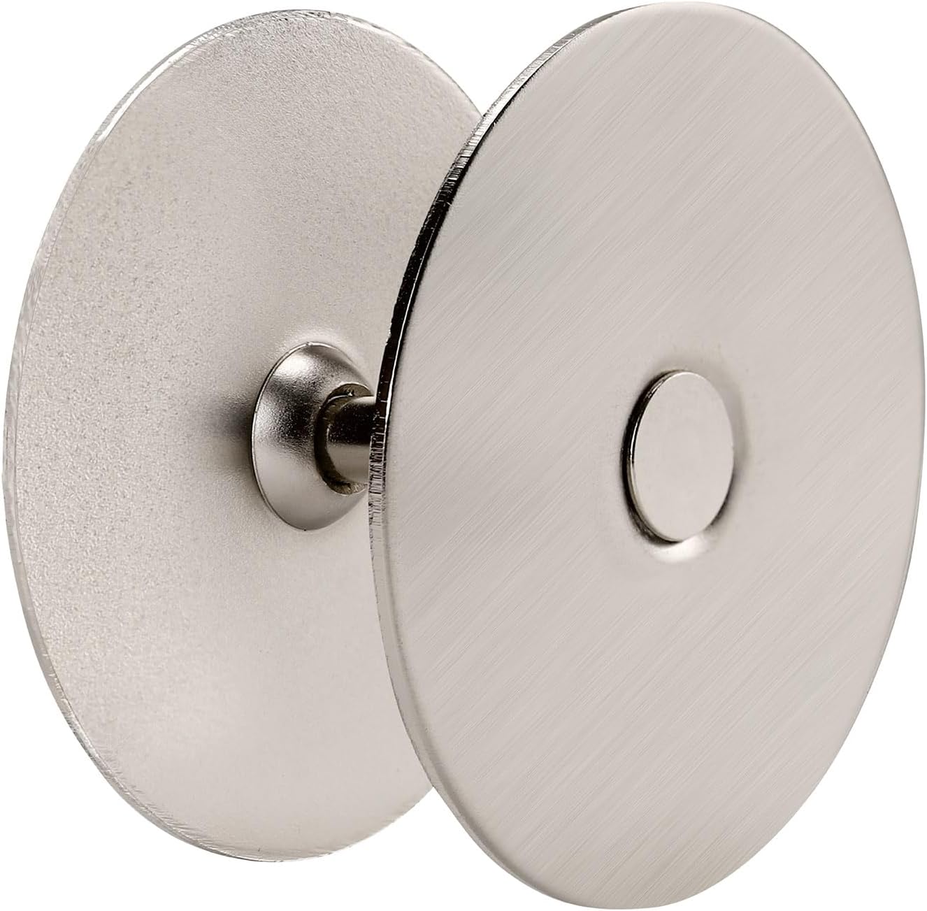 Door Knob Cover, 2-5/8" Diameter Solid Steel Deadbolt Cover Plate, Hole Filler Plate for Door Handle (1, Satin Nickel)