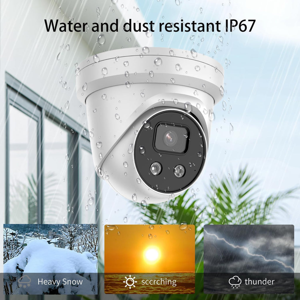 DS-2CD2386G2-I 4K 8MP AcuSense PoE Turret IP Camera, DarkFighter, IP67 Water and Dust Resistant, H.265+, 2.8mm Lens, Oringinal International Version
