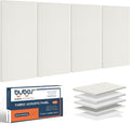 BUBOS 4 PCS Acoustic Panels,23.6''x11.8'' Fabric Soundproof Wall Panels,Self-adhesive Sound Absorbing Panels for Studios, Office, Home Theater, Fabric-Clad Off-White