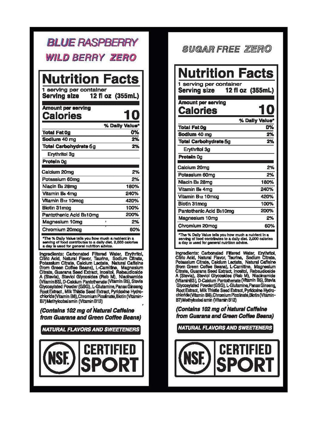 ProBaller Ultra Premium Zero Sugar Energy Drink - Natural & Clean NSF Certified Sport Drink with Amino Acids, Taurine, Biotin, Vitamin B 12 Methylcobalamin, & Electrolytes - 15 Pack - Variety