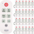 [25 Pack] Anderic Easy Big Button Universal TV Remote Control. Easy to Use, Learning, Glow Keys - Television & Cable Box Controller, Perfect for Assisted Living Elderly Care - White - RR1004