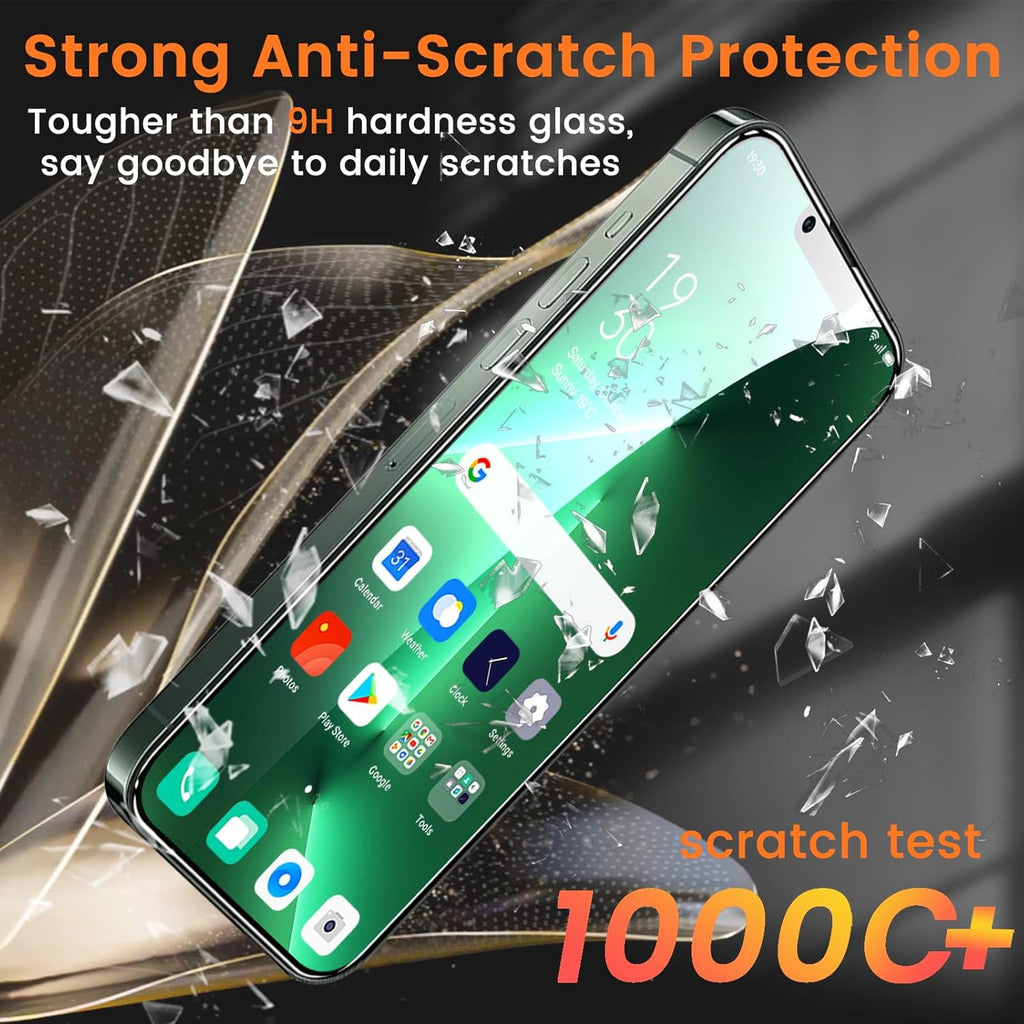 3+3 Pack Privacy Screen Protector for iPhone 13 Pro Max 6.7-Inch with 3 Pack Camera Lens Protector, Anti Spy Tempered Glass Film 9H Hardness Bubble Free Case Friendly
