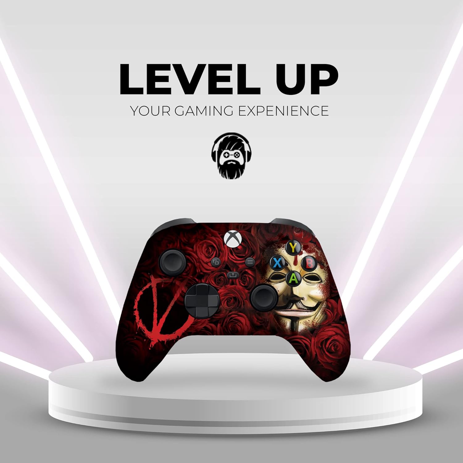 DreamController V For Venddeta Custom X-box Controller Wireless compatible with X-box One/Series X/S Proudly Customized in USA with Permanent HYDRO-DIP Printing (NOT JUST A SKIN)