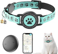 GPS Tracker for Cats, Waterproof GPS Cat Trackers Cats Collar with Bells, No Subscription, GPS Cat Collar, Adapt with Apple Find My (iOS Only) Finder Tag for items Pets Christmas Gift (Blue)