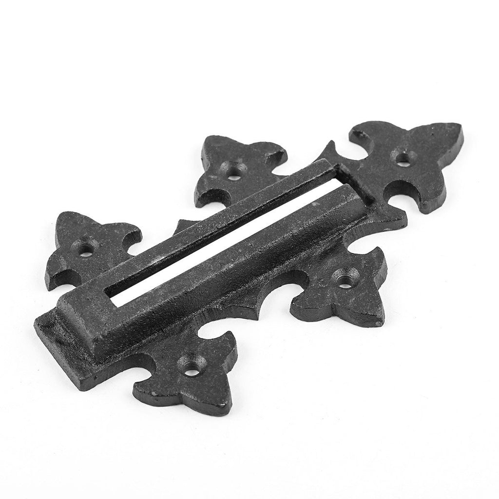 Renovators Supply Manufacturing Black Chain Door Latches Slide Latch Bolt 5" Long Wrought Iron Colonial Chain Type Door Guard Extra Security Rust Resistant Privacy Latches with Hardware Pack of 4