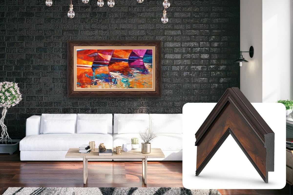 Burlwood 32" Premiere Deco TV Frame - Compatible ONLY with Samsung The Frame TVs (Fits 2021-2025, LS03A, LS03B, LS03C, LS03D, LS03FA)