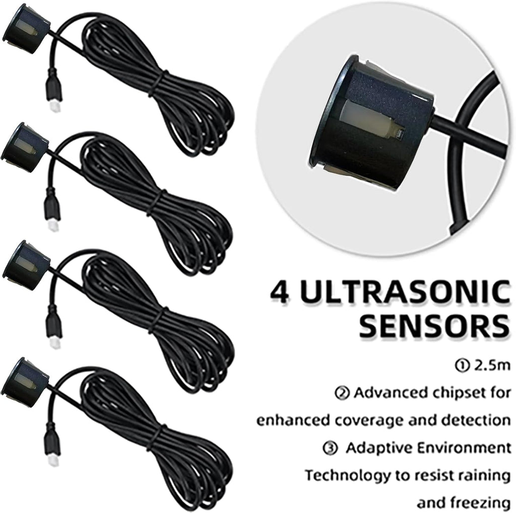 New Feature Rear Parking Sensor with Selectable Distance in Feet, Bidirectional Display Options, and Customizable Numeric Orientation And there are 18 color probes to choose from(Livid Grey)