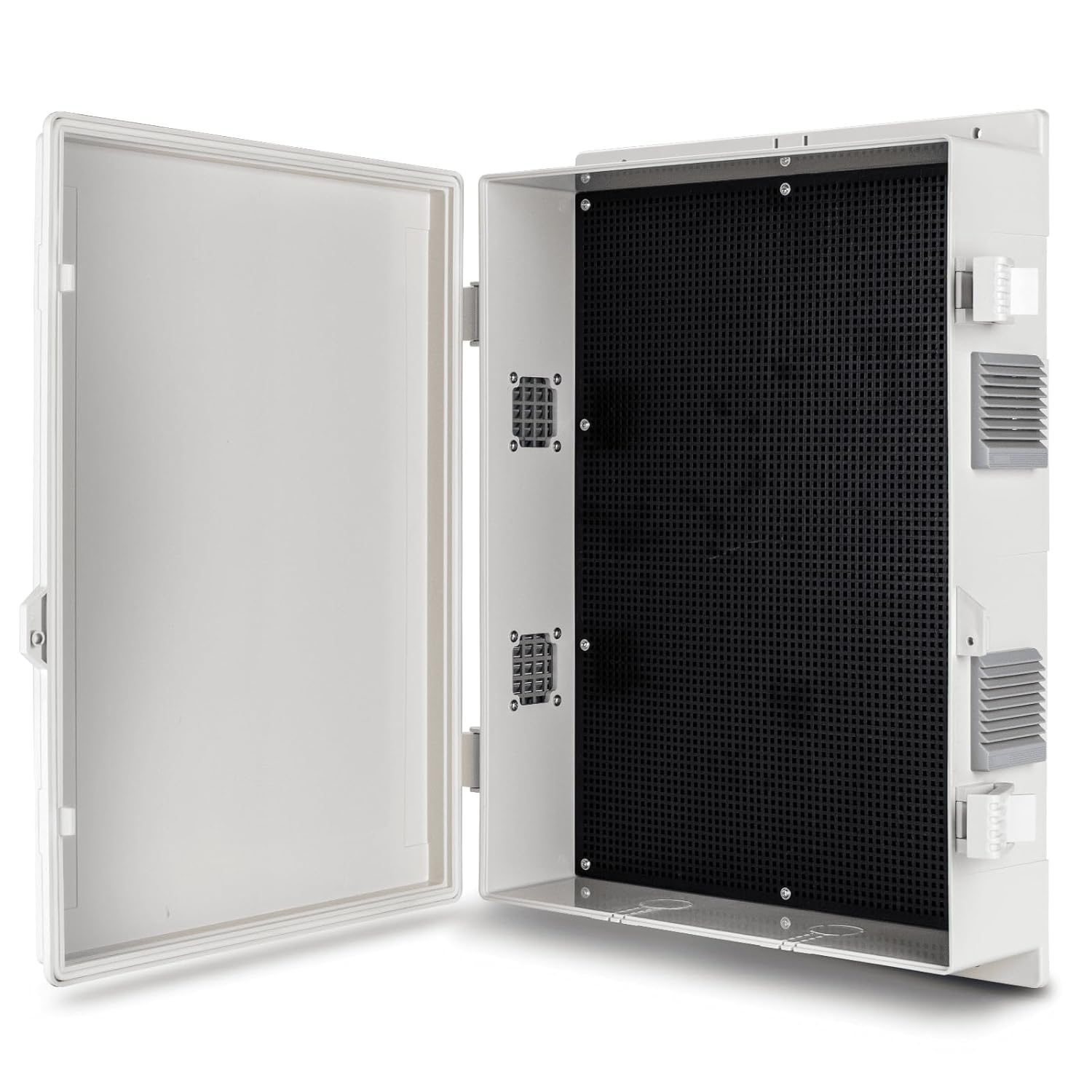 Outdoor Electrical Junction Box, ABS Water Resistant Enclosure with Internal Mounting Panel & Hinged Cover (18.1" H* 12.6" L* 4.3" W)