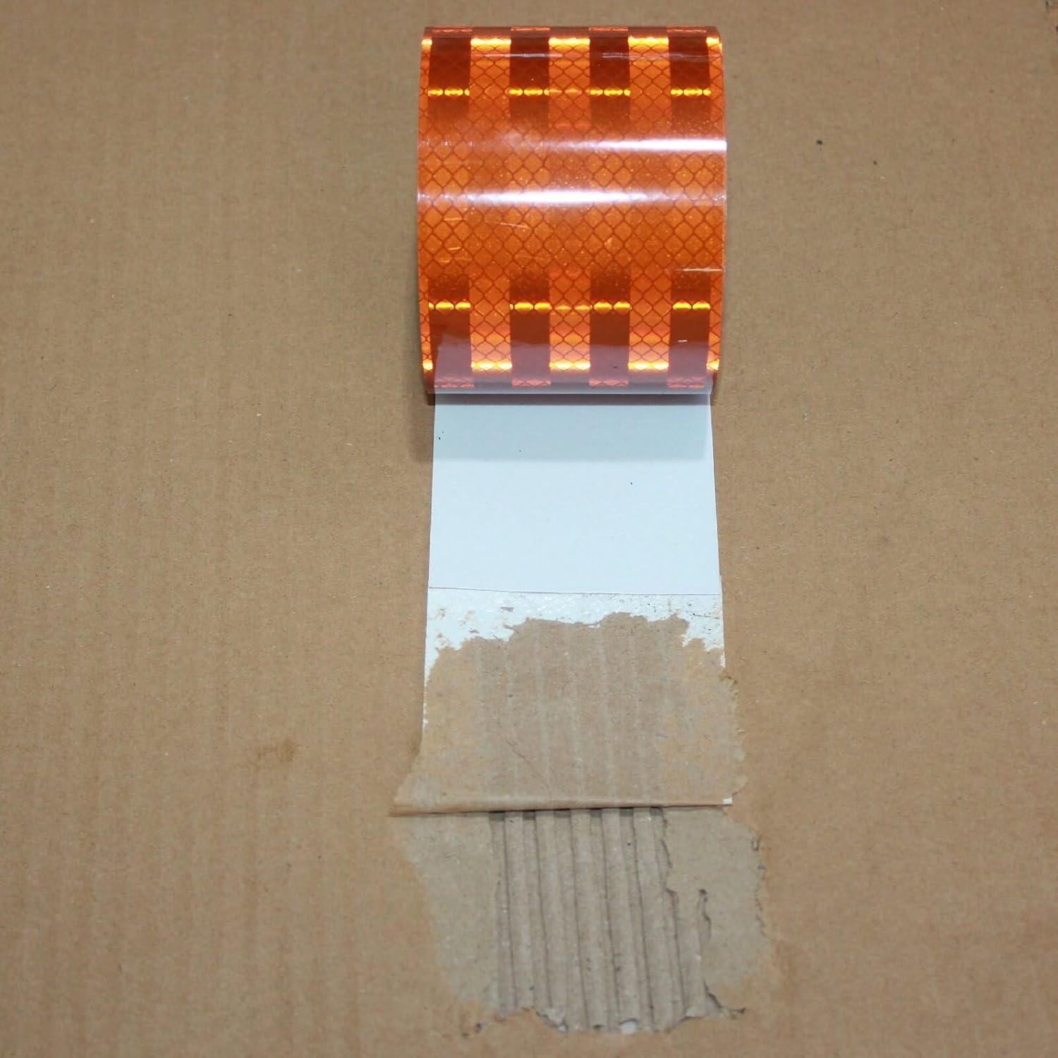 Non Fading Brown Reflective Tape Outdoor Waterproof 3 inch Wide, High Visibility Warning Safety Industrial Marking Tape (11 feet)