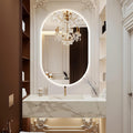 48" x 30" Oval LED Mirror for Bathroom, Backlit Vanity Mirror with Lights, Frameless Smart Wall Mirror, 3 Colors Stepless Dimmable, Anti-Fog, Shatterproof, Memory, CRI95+(Horizontal/Vertical)