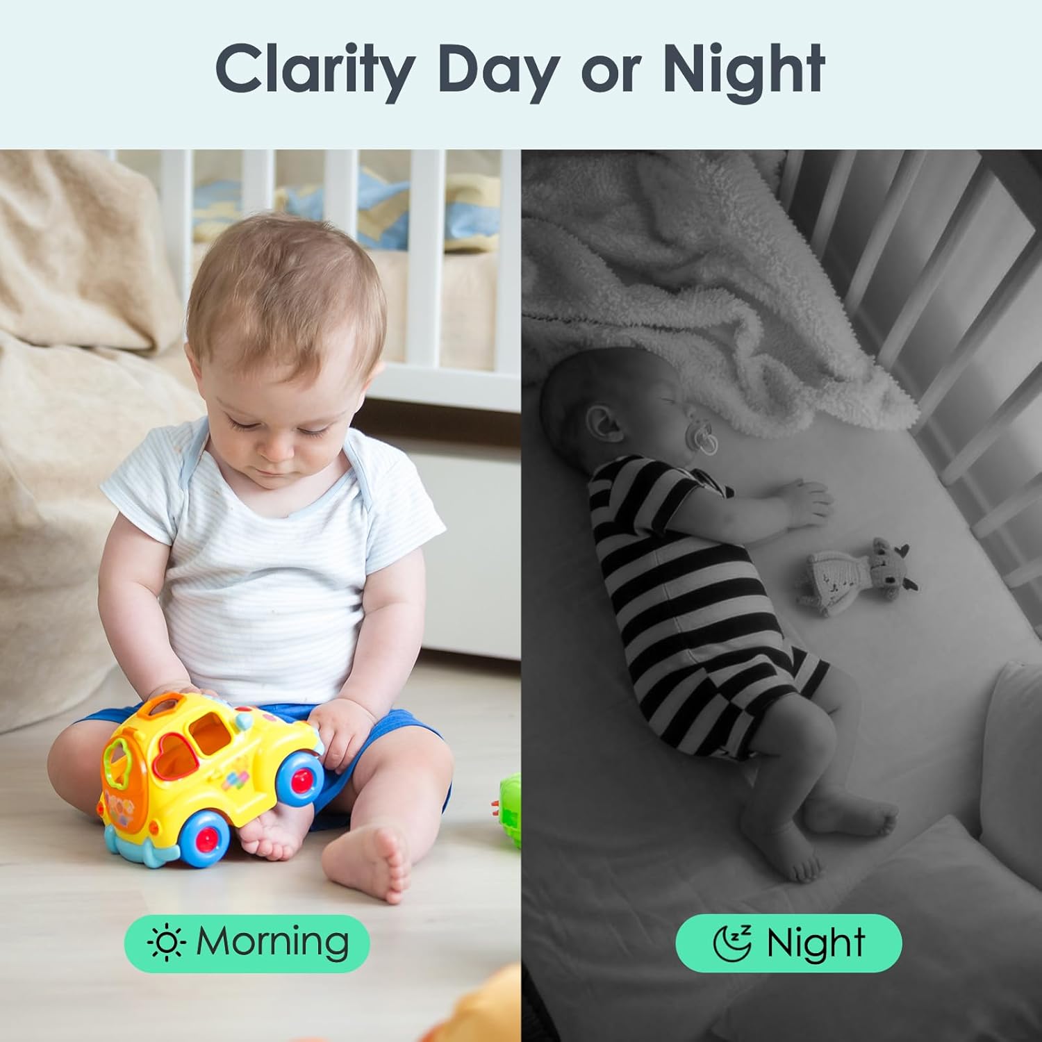 YOTON 1080P Indoor Security Camera for Baby Monitor, Pet Camera with Night Vision, 2-Way Audio, Motion Detection, Cloud & SD Card Storage, Easy Setup, Works with Alexa & Google Assistant, 1-Pack