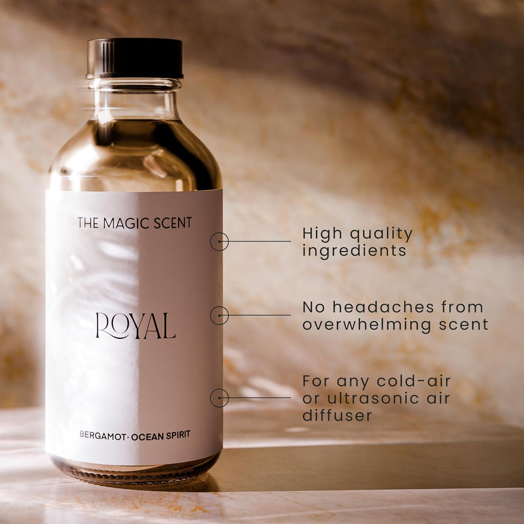 The Magic Scent Royal Hotel Diffuser Oil - Cold-Air & Ultrasonic Scented Oils for Diffuser Inspired by The Ritz Hotel, London - Essential Oils for Diffusers Aromatherapy - 4 fl oz, 120 mL