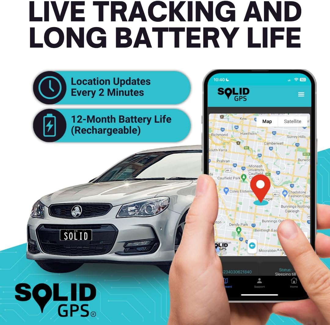 Tracker – Real-Time 4G Vehicle Tracker with App Alerts, Geofencing & Long Battery Options – No Wiring, Australian Support (12-Month Battery Life)