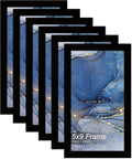 5x9 Picture Frame Set of 6, Black Frame for 5 x 9 Inch Picture Poster Photo, Light Weight and High Transparent 5 by 9 Frame for Wall - 6 Pack/Black/5"x9"