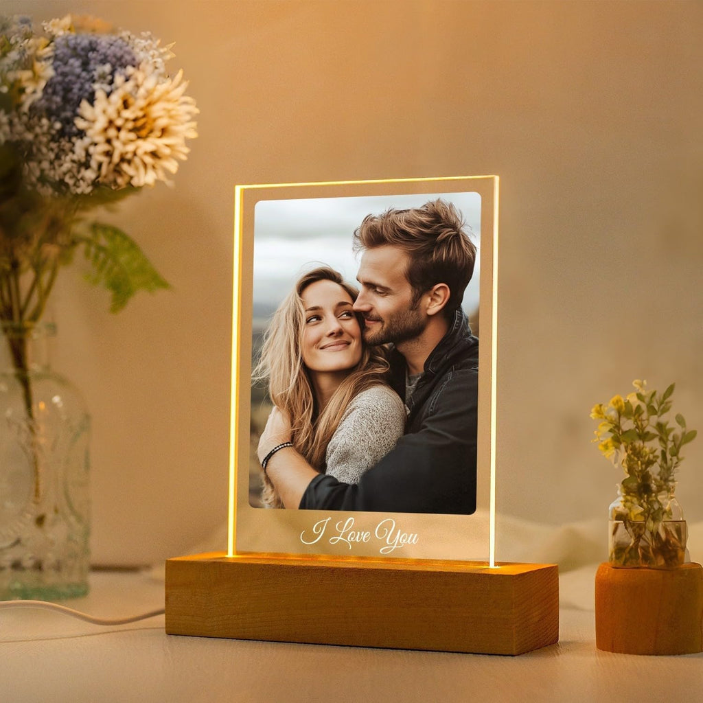 Custom Picture Frame, Personalized Photo Frames, Customized Picture Frames, Personalized Valentines Day Gifts for Women Men Her Him Girlfriend Boyfriend Mom Dad Family Couple Pet