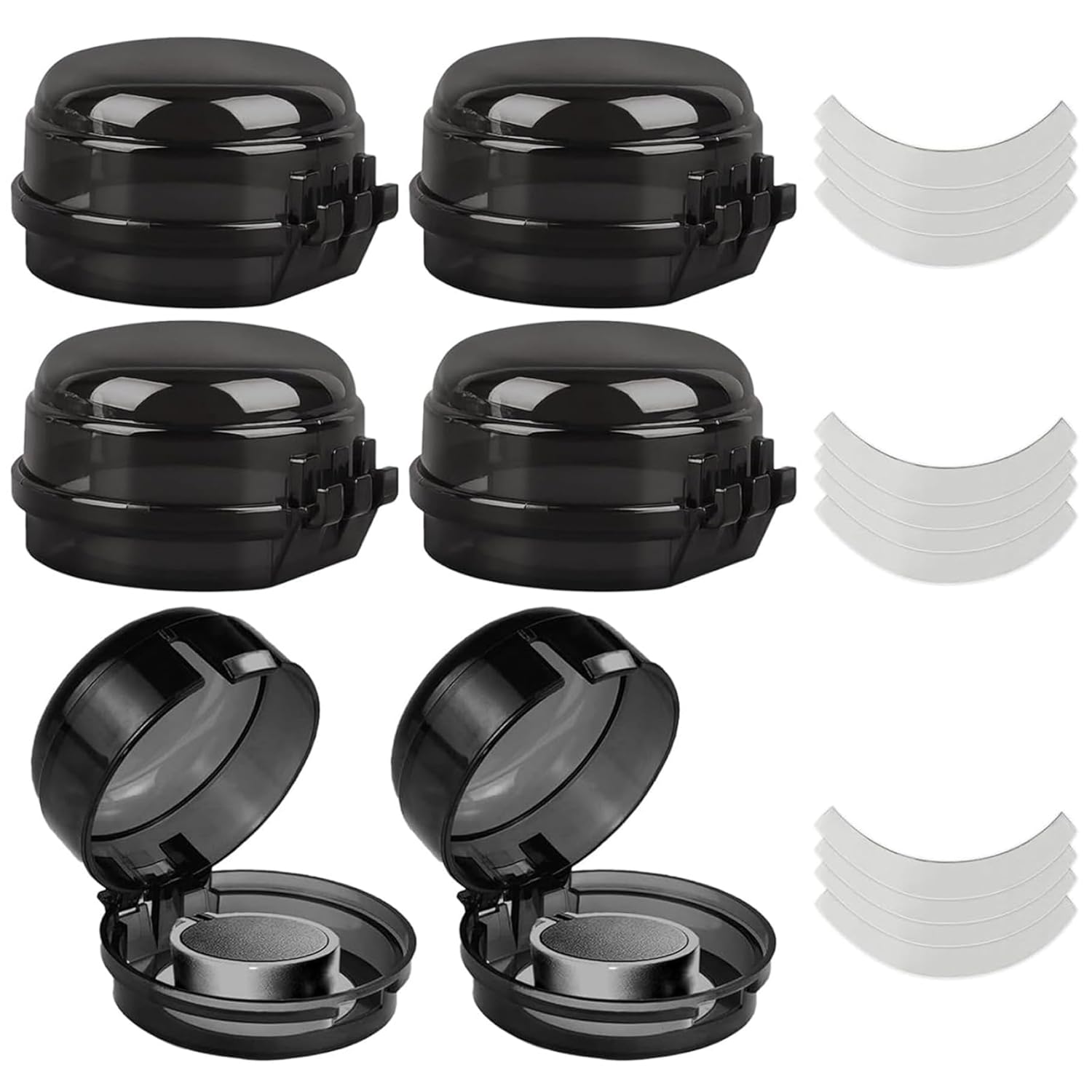 Stove Knob Safety Covers, 6PCS Gas Stove Knob Locks, Heat-Resistant Covers, Easy to Install Oven for Child Safety