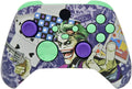 Hand Airbrushed Fade Custom Controller Compatible with Xbox Series X/S & Xbox One (Series X/S Crazy Cards W/Green Mint Inserts)