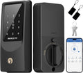 WiFi Smart Lock Keyless Entry Door Lock with 8xAA Batteries, App Remote Control, Touchpad Keypad Deadbolt for Front Door, Auto Lock, Keys, Fob Card, PIN Code Unlock, 8-Month Battery, T02 Mini