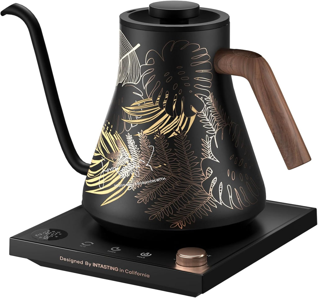 Electric Kettles, Gooseneck Electric Kettle, ±1℉ Temperature Control, Stainless Steel Inner, Quick Heating, for Pour Over Coffee, Brew Tea, Boil Hot Water, 0.9L Artisan