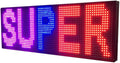 P10 Outdoor LED Sign – 39''x14'' Full Color WiFi Programmable Display Board with High Brightness | Scrolling Text, Images & Video for Store Advertising