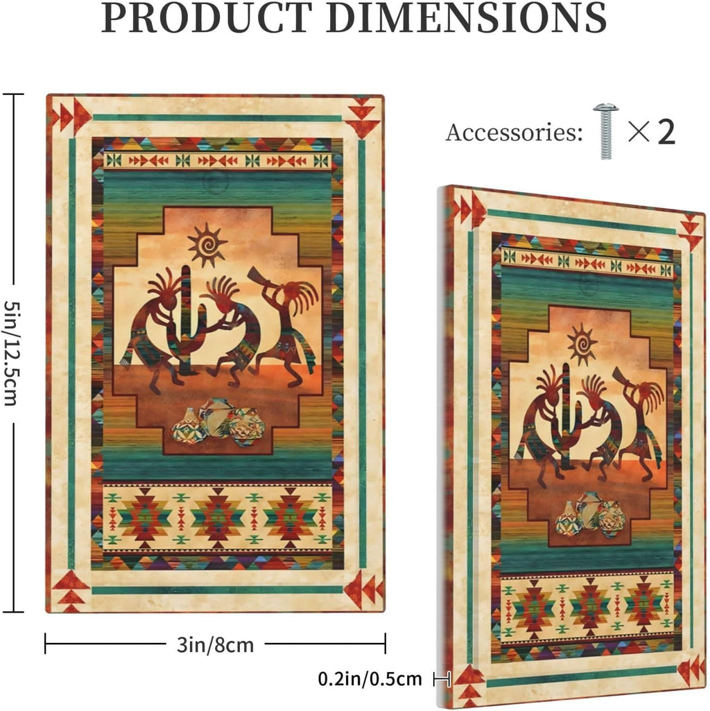 Decorative Light Switch Plate Covers Native American African Afro 1 Gang No Device Single Blank Outlet Covers Wall Plate Light Switch Cover Plate for Home Bedroom Decor