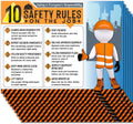 10 Safety Rules on the Job Poster 2026 Version – 18x24 Durable Laminated Safety Sign, Tear-Resistant, Waterproof Workplace Safety Poster for Industrial and Construction Settings (Pack of 10)