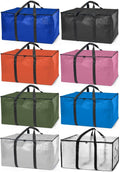 ClearSpace Heavy Duty Moving Bags or Storage Bags – Storage Bins with Lids, Large Moving Boxes with Backpack Straps & Zippers,– Packing Box & Moving Supplies for College Dorm, 8 Pack