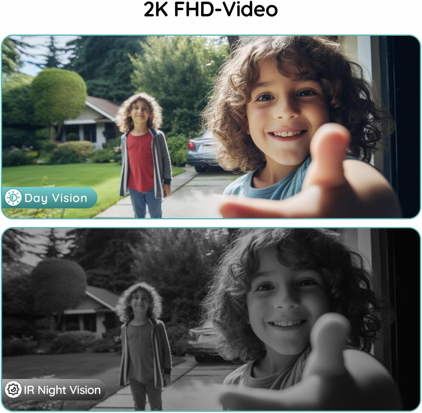 BOIFUN Doorbell Camera Wireless – No Subscription Required, 2K HD, 166° Wide View, 2.4 GHz Wi‑Fi Only, HDR Night Vision, Motion Alerts, Two‑Way Audio & Battery Video Doorbell with Chime