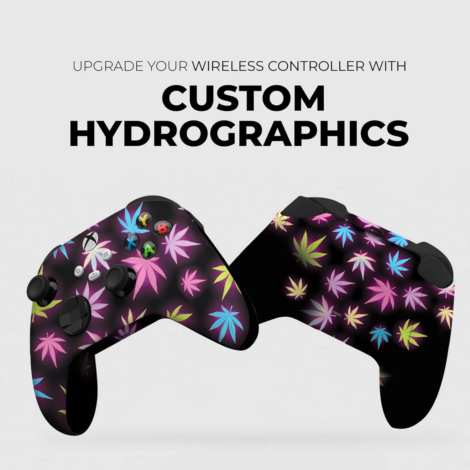 DreamController Neon Weed Custom X-box Controller Wireless compatible with X-box One/Series X/S Proudly Customized in USA with Permanent HYDRO-DIP Printing(NOT JUST A SKIN) (MODDED)
