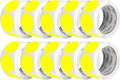 Perco Fluorescent Yellow 2-Inch Perforated Circle Dot Sticker Labels — 10 Rolls, 5,000 Round Stickers — with Permanent Adhesive for Organizing, Color Coding, Bin Labeling, Packaging Alerts—Made in USA