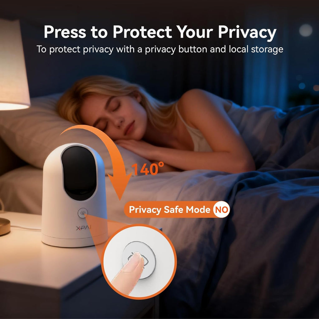 4K Security Camera,Industry's First with Built-in Storage No Monthly Fees,Indoor Camera Wireless,Baby/Pet/Dog Camera with Phone APP,360° Pan-Tilt Wireless Indoor Cam,Cry Detection,2-Way Audio