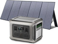 LLPOWERS R2500 Portable Power Station with SP037 Solar Panel, 2500W 2016Wh LiFePO4 Solar Generator with 400W Panel Included, Solar Power with UPS Function, Fast Charging, 30A RV Port