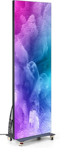 Displays2go 80" LED Poster Display, Extended Screen Compatibility, Wheels