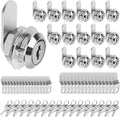 Cam Locks Cabinet Locks Keyed Alike, 5/8'' (Length) Cylinder Fits on 3/8'' Max Panel Thickness, Secure Files Drawers Mailbox RV Storage Locks Replacement Set, Zinc Alloy(5/8 Inch 16Pcs)